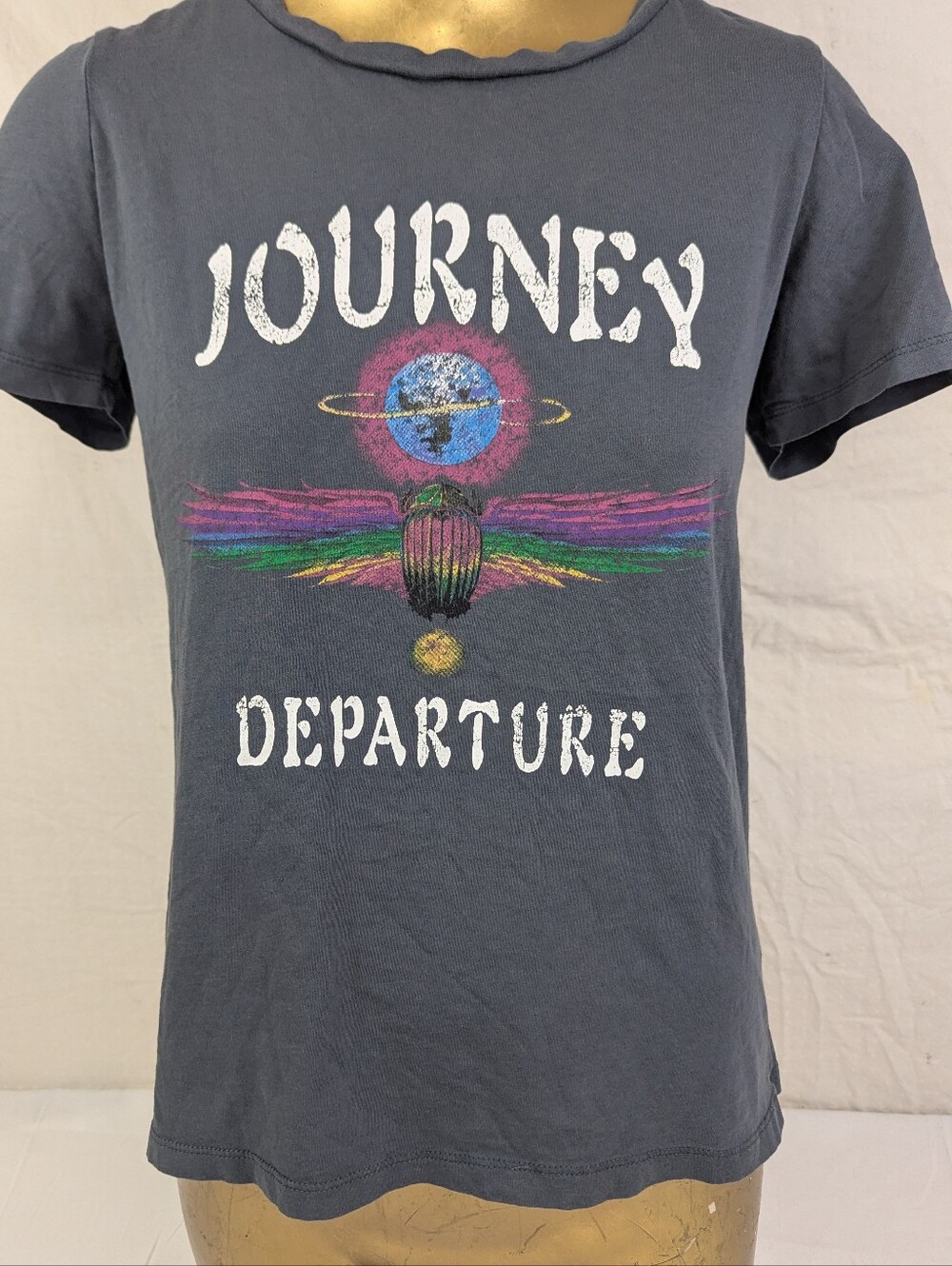 Journey Departure Band Merch Grey Tee Size Small